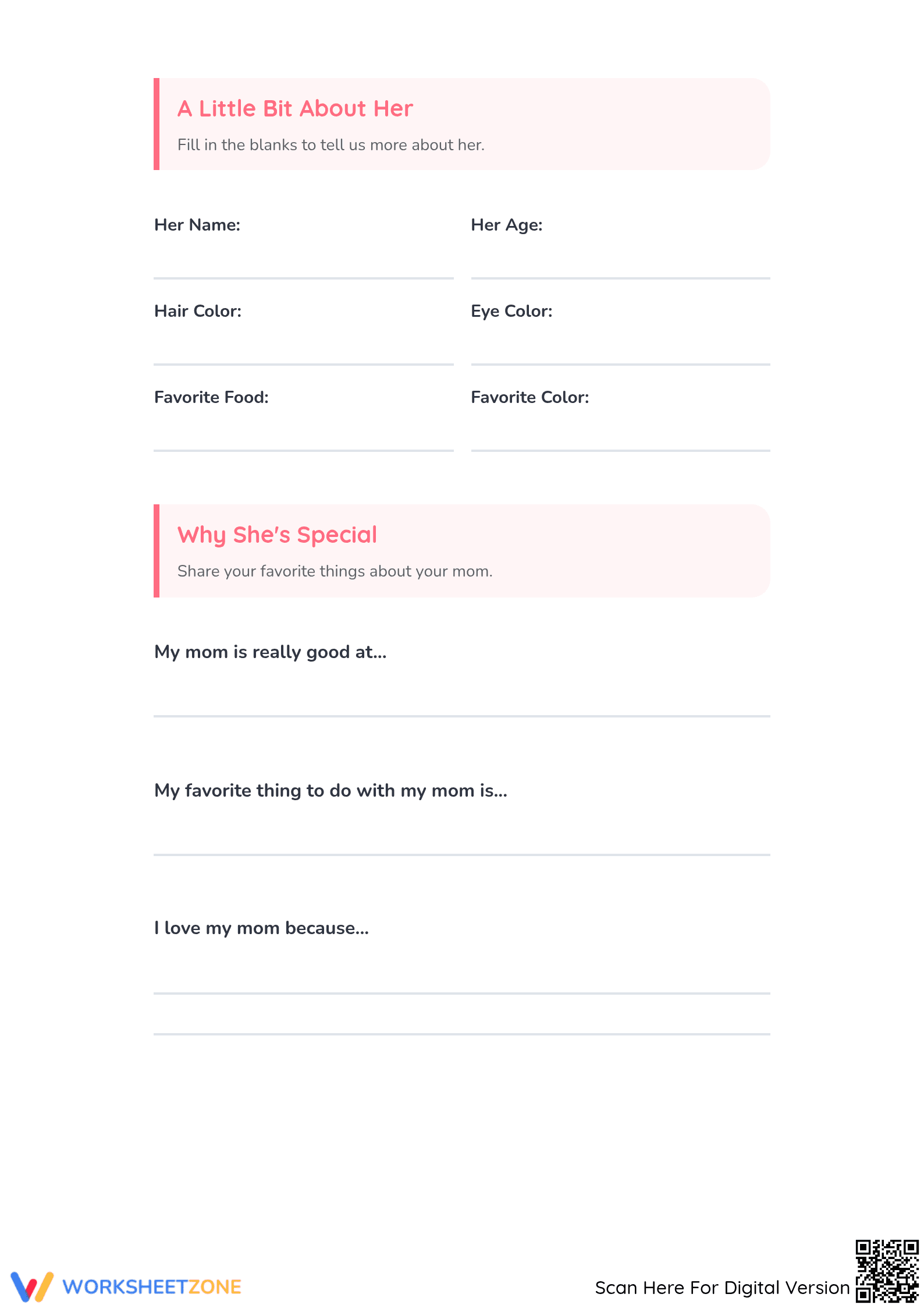 Mother's Day Writing Worksheet | Grade 2-3 Essential - Page 2