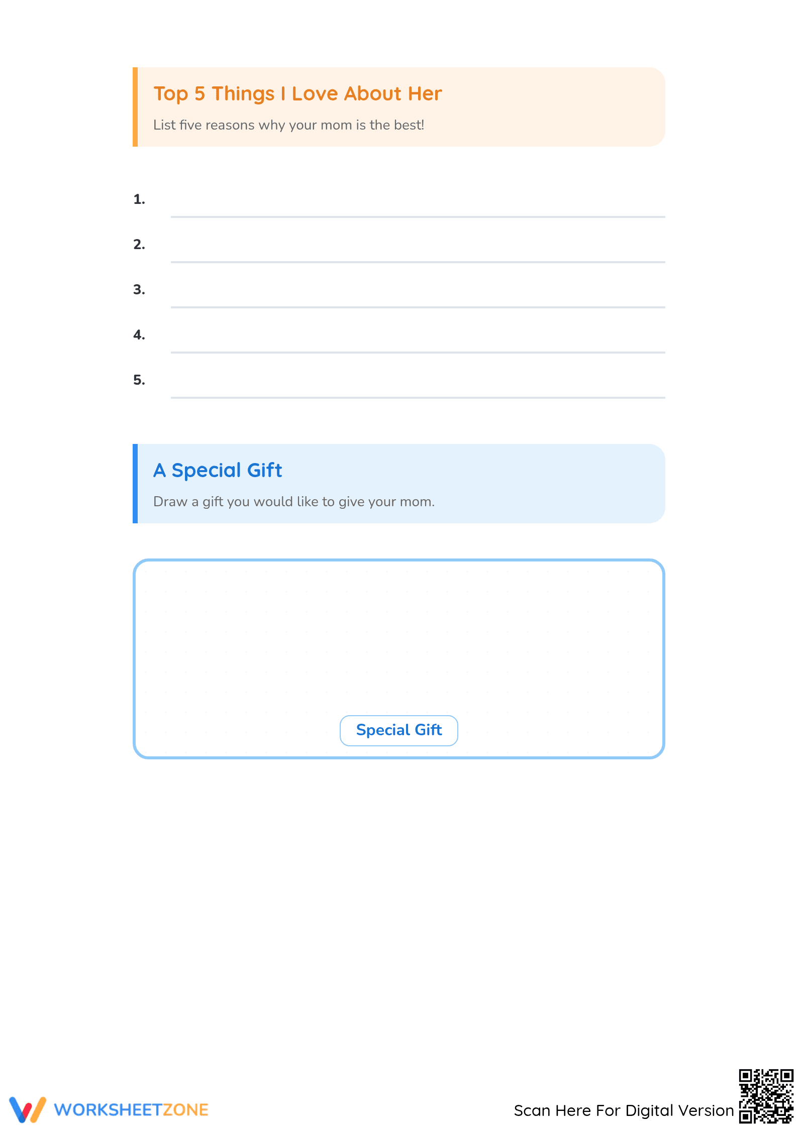 Mother's Day Writing Worksheet | Grade 2-3 Essential - Page 3