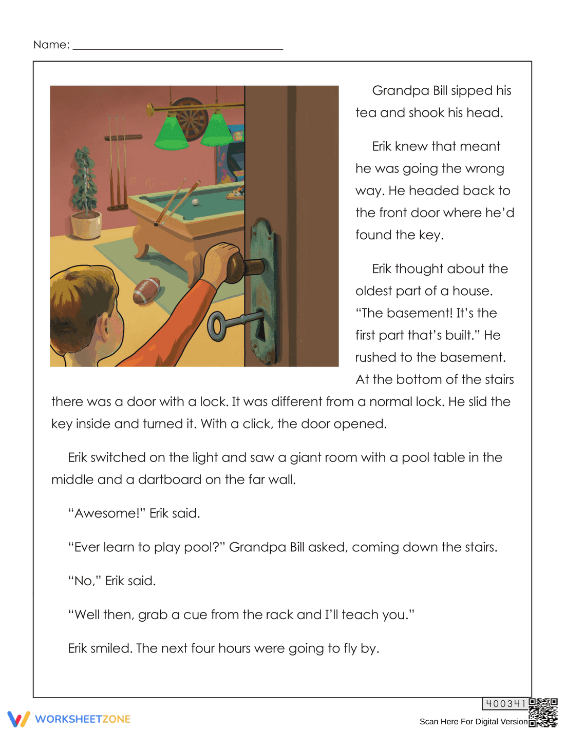 Reading Comprehension Printable Worksheet | Grade 4 ELA - Page 2
