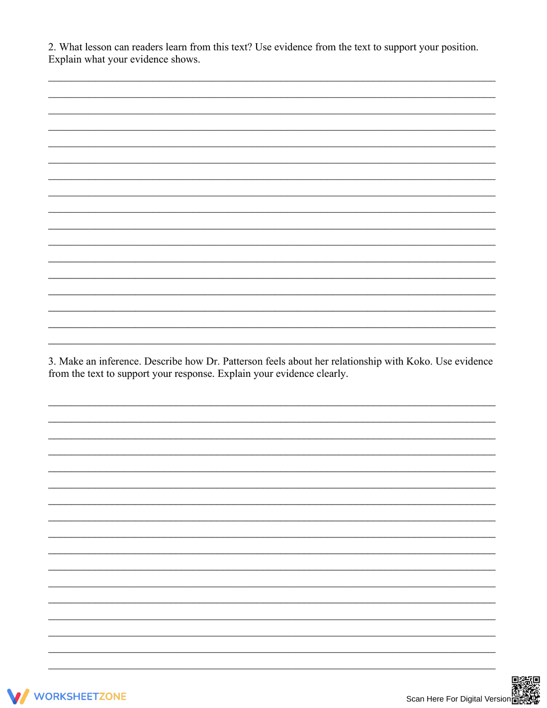 Reading Comprehension Worksheet | Grade 6 ELA Printable - Page 4