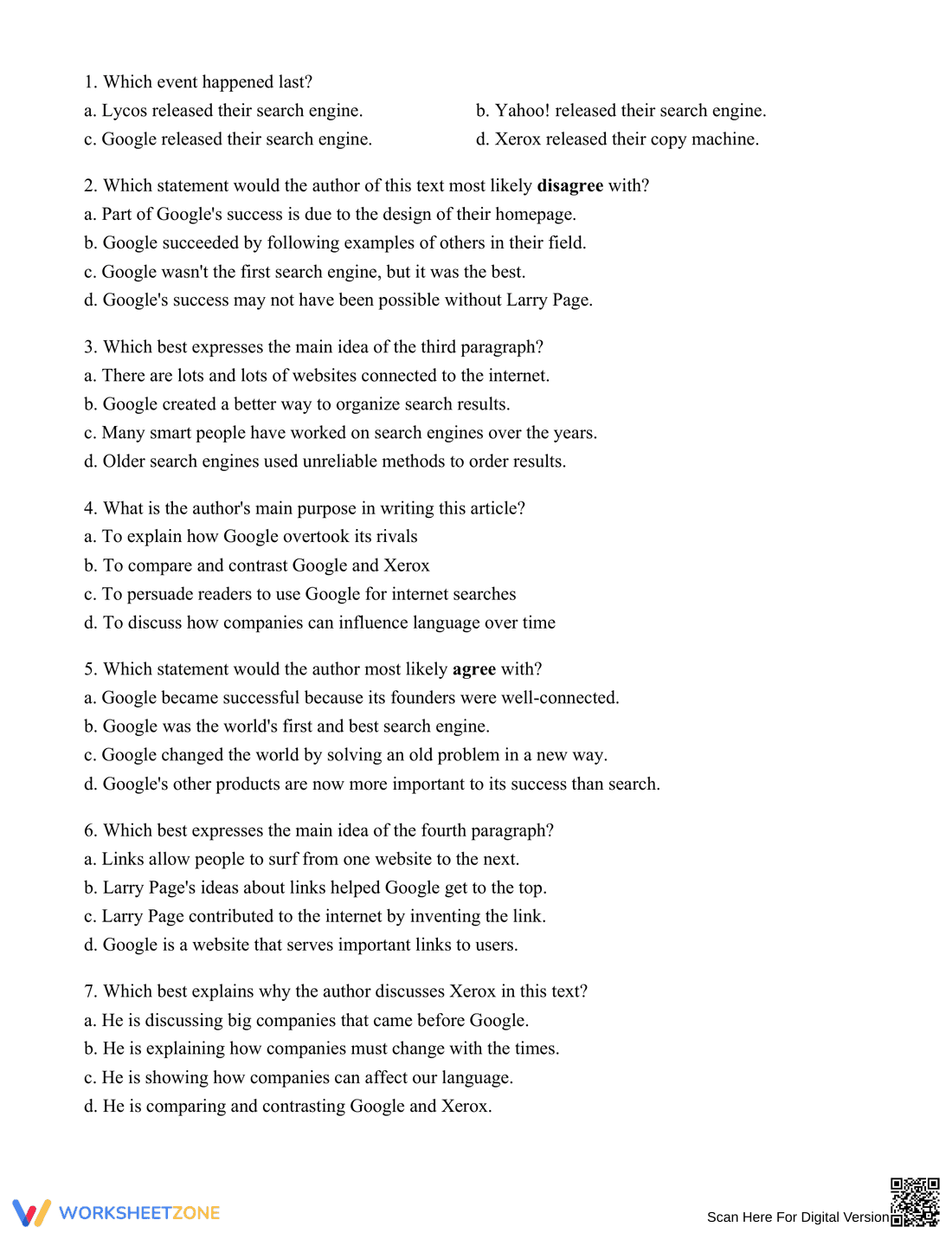 Essential Grade 6 Nonfiction Reading Test: Google - Page 2