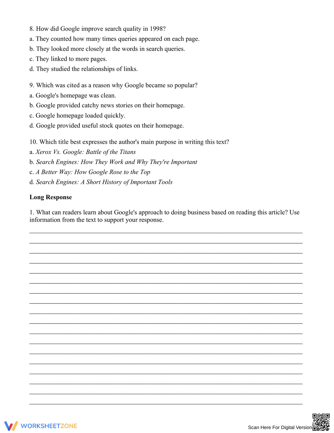 Essential Grade 6 Nonfiction Reading Test: Google - Page 3