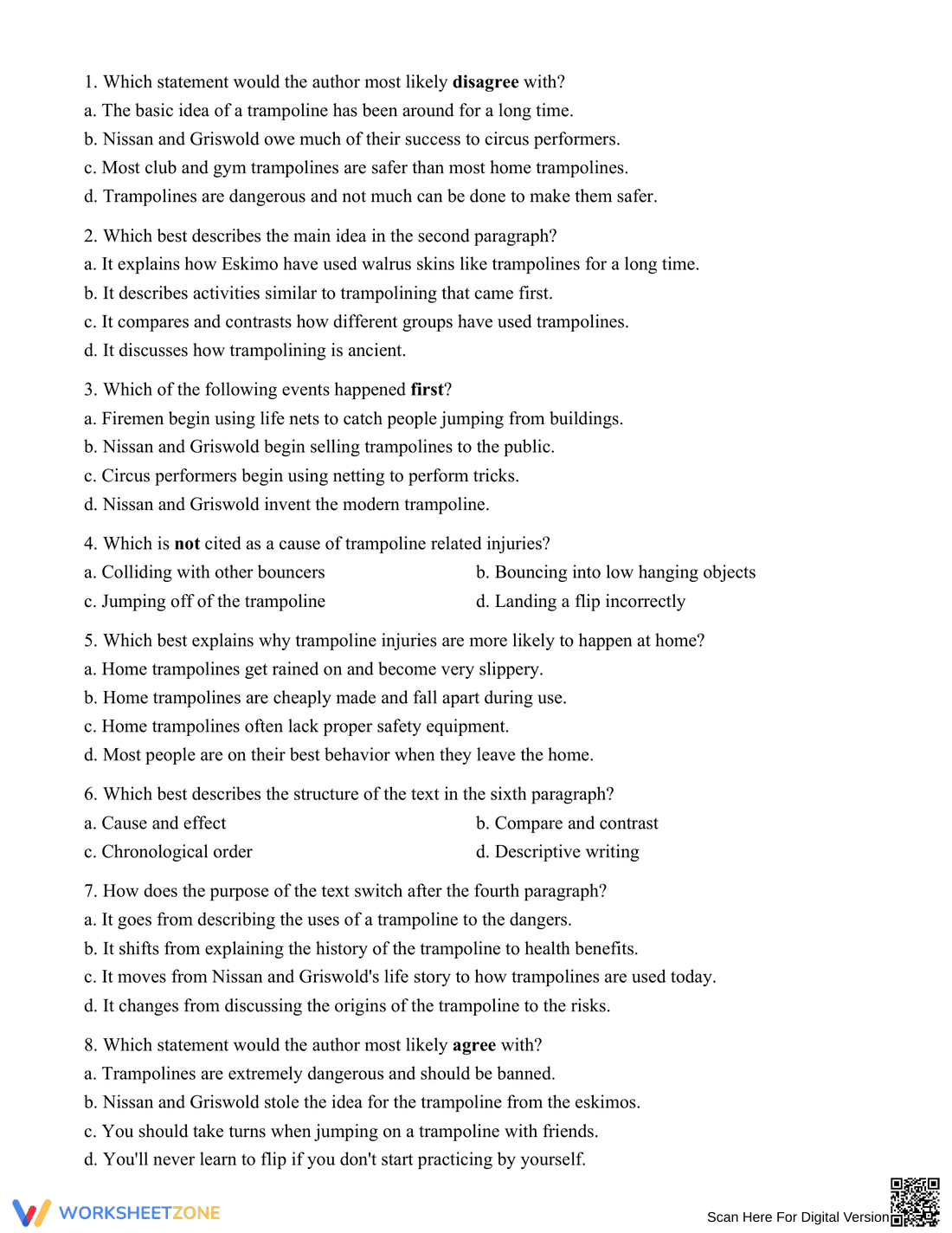 Grade 6 Reading Comprehension | Printable ELA Worksheet - Page 2