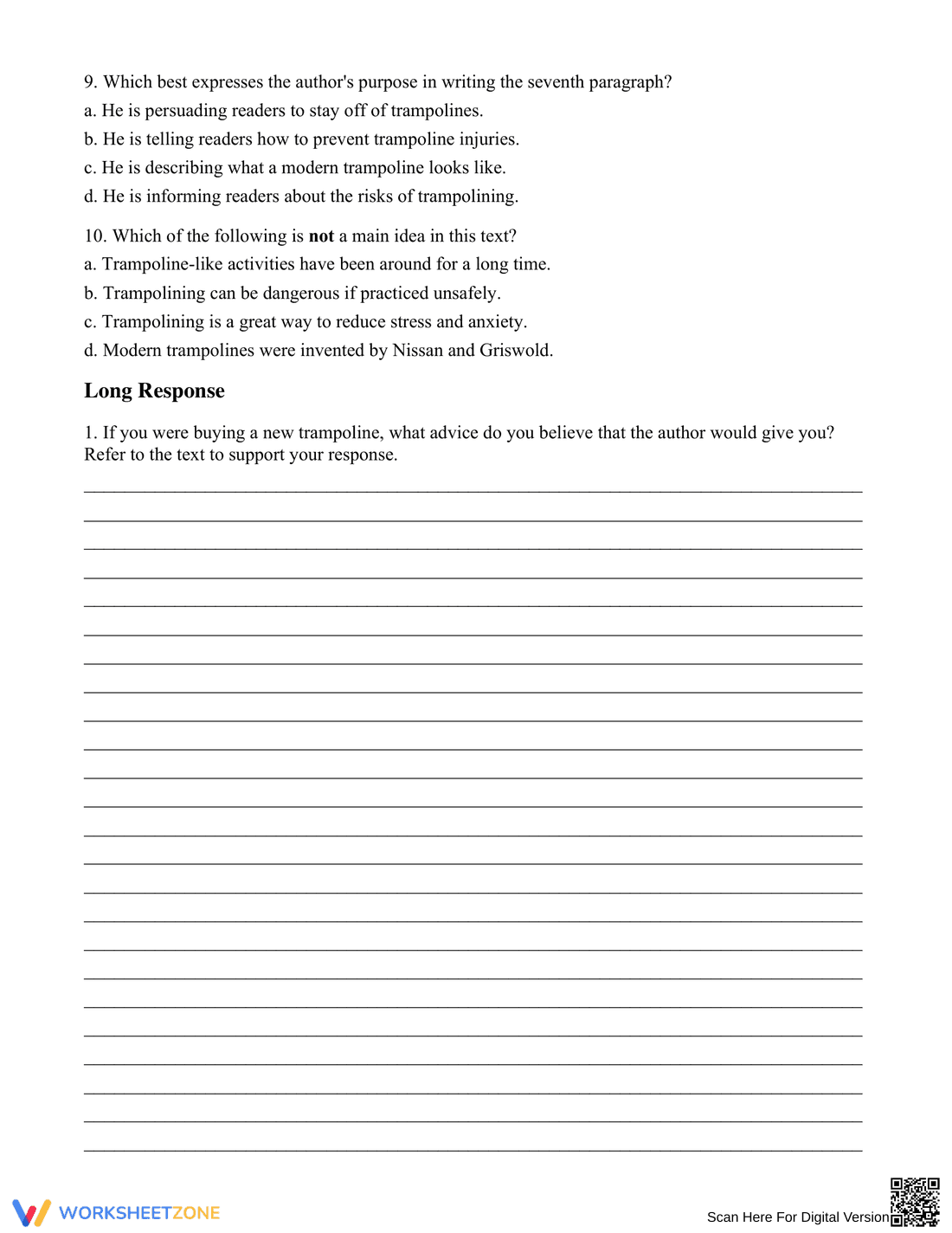Grade 6 Reading Comprehension | Printable ELA Worksheet - Page 3