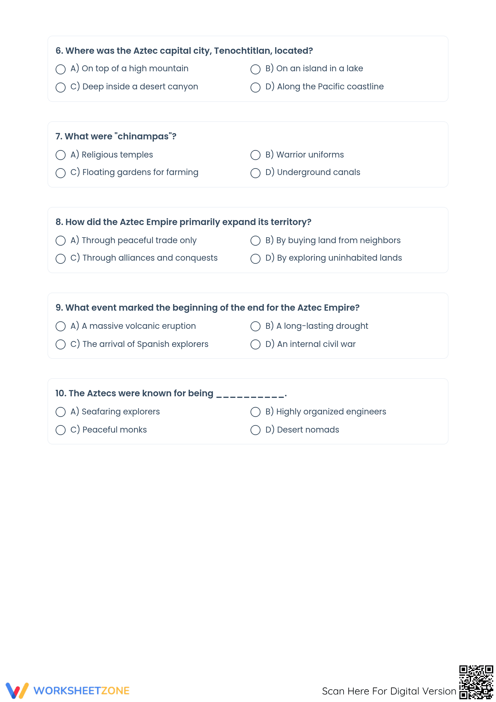 Grade 6 Ancient Civilizations Reading | Essential Worksheet - Page 3