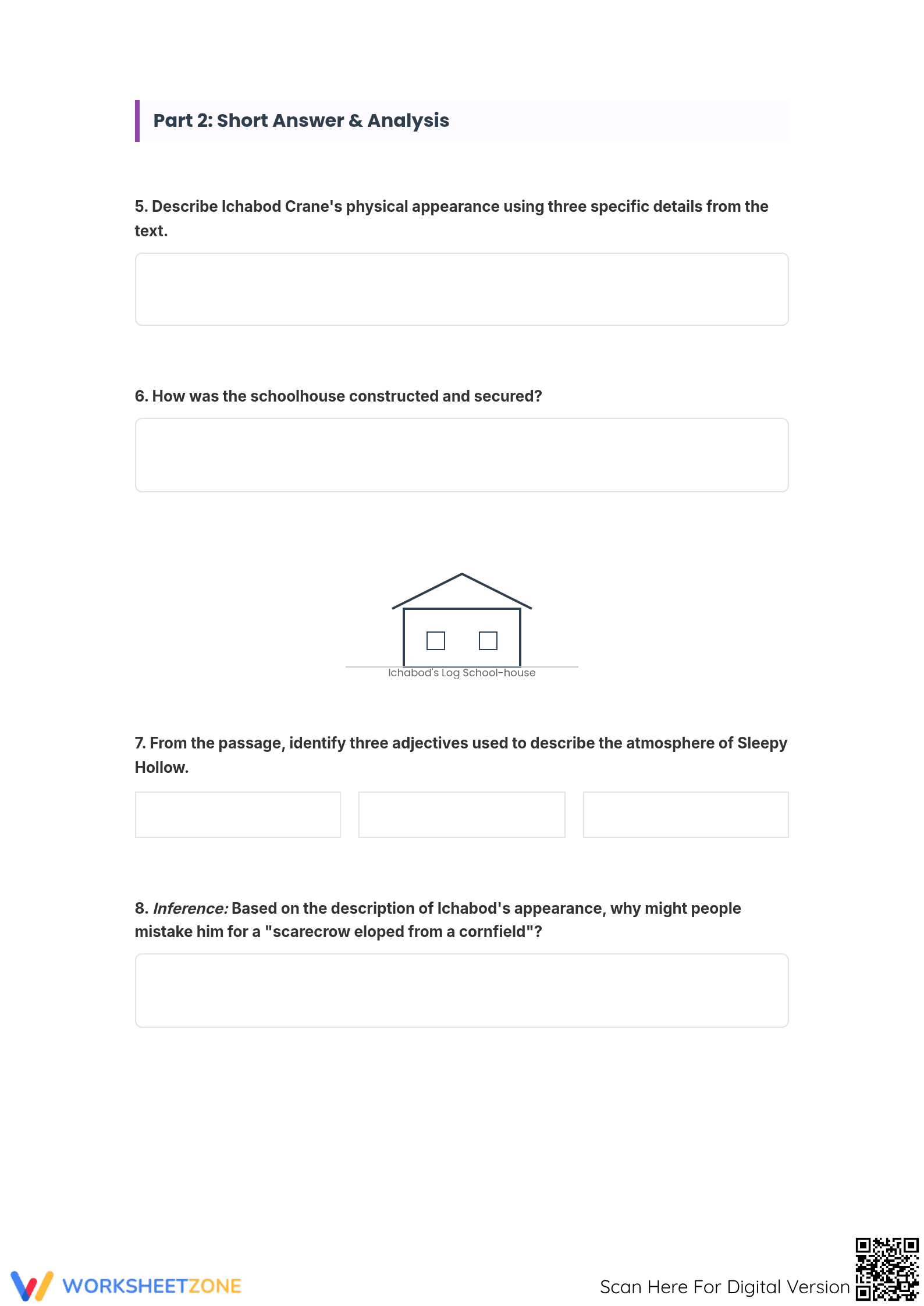 Essential Sleepy Hollow Reading Worksheet | Grade 7 ELA - Page 4