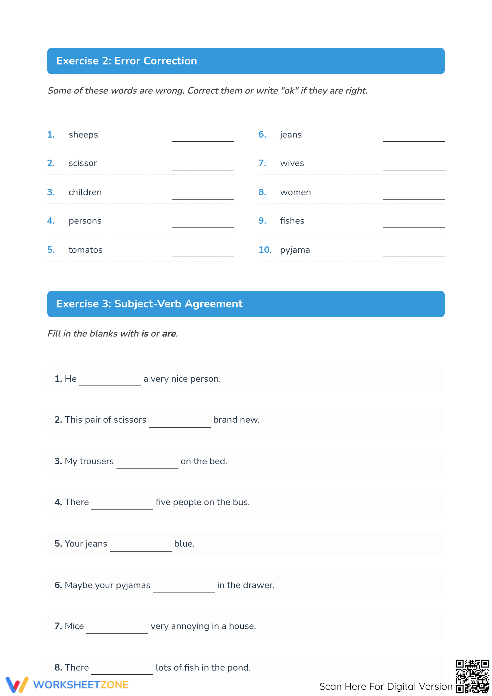 Printable Plural Nouns Worksheet | Grade 3 Grammar - Page 2