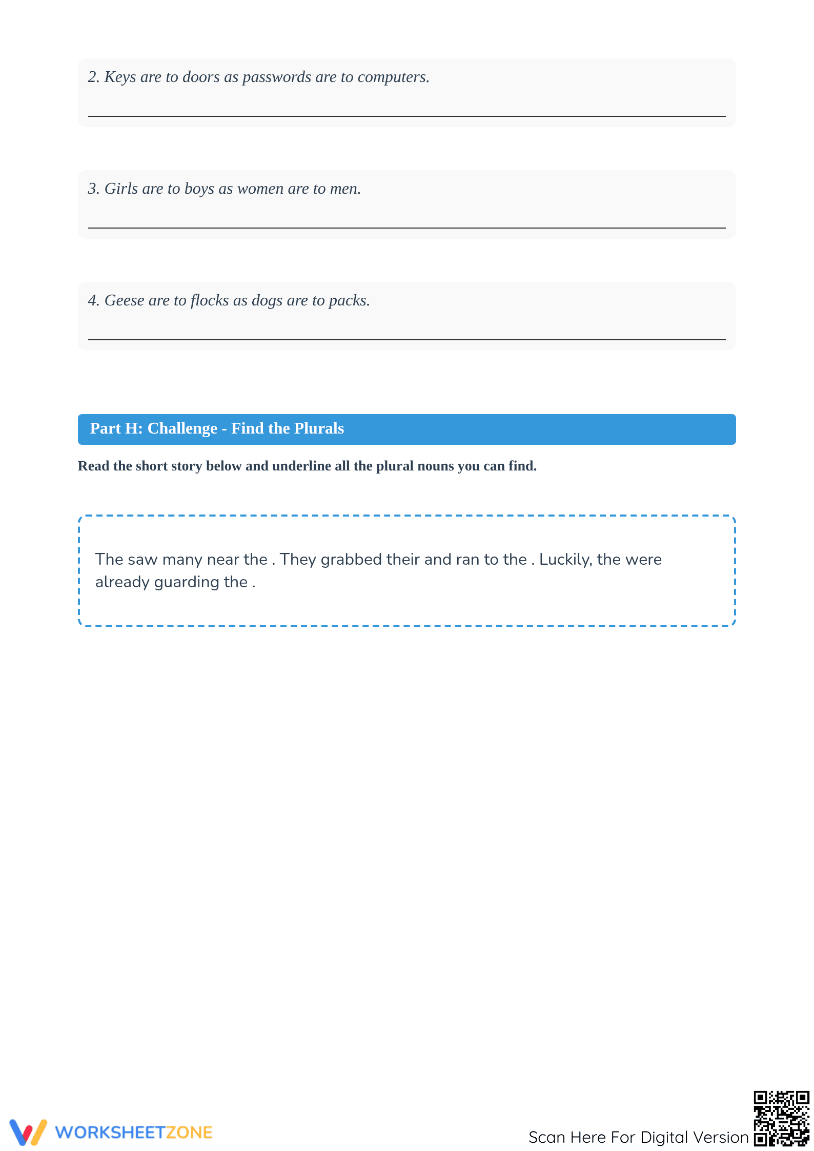 Plural Nouns Mastery Worksheet | Grade 4-5 Essential - Page 3