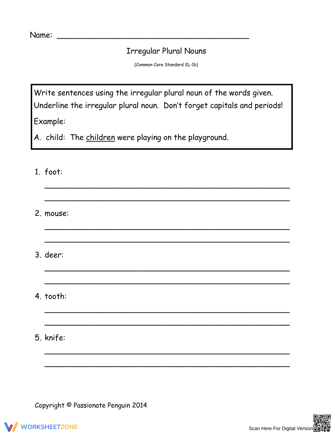 Irregular Plural Nouns Practice | Grade 3-4 Worksheet - Page 5