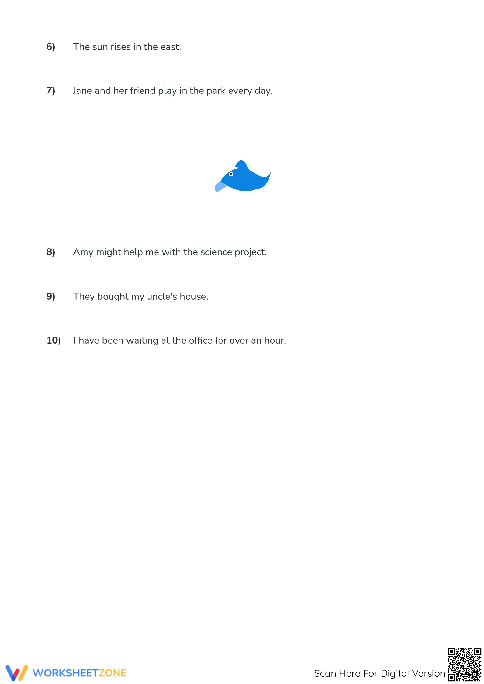Grade 4 Helping Verbs — Printable No-Prep Worksheet - Page 2