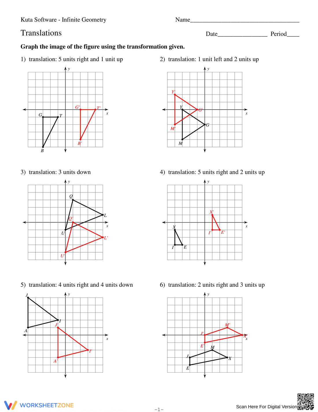 Engaging Translations Worksheet - Page 3