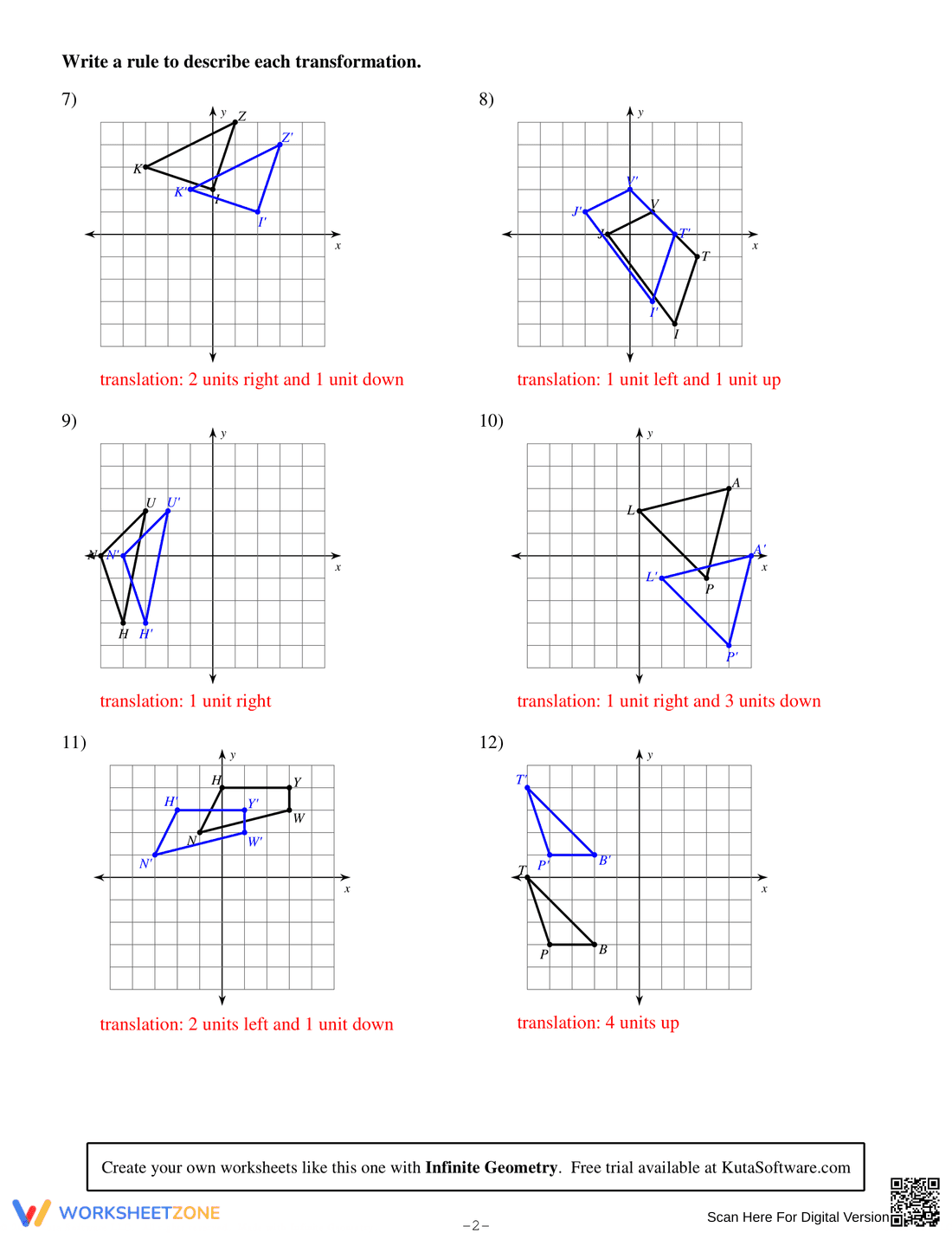 Engaging Translations Worksheet - Page 4