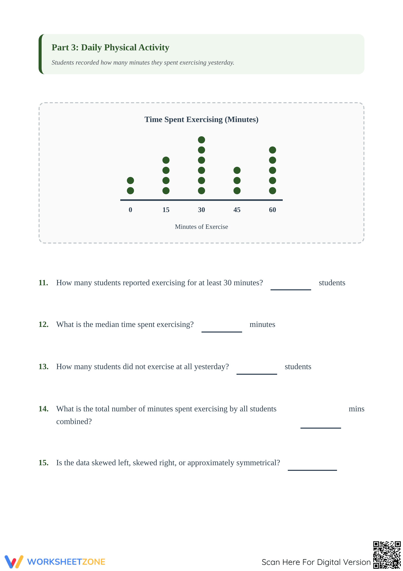Printable Interpreting Dot Plots Worksheet | Grade 6 Math - Page 3