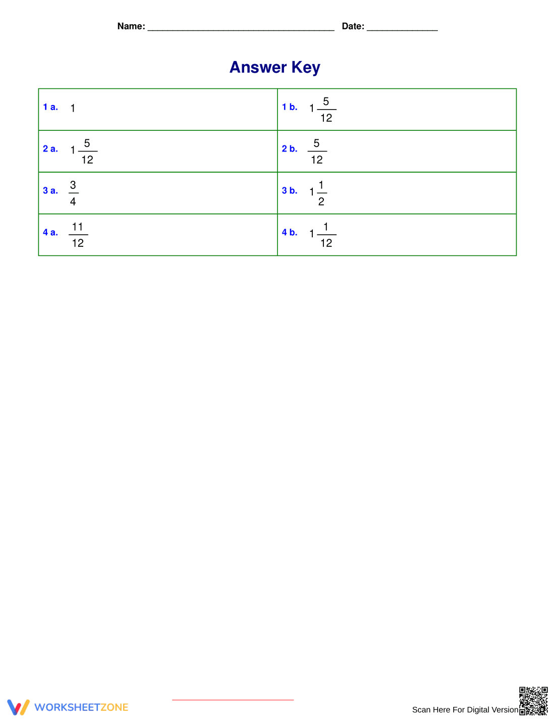 Practice Fractions Worksheet - Page 2