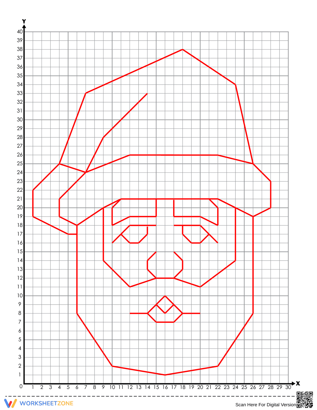Graphing Santa Worksheet for Kids - Page 3