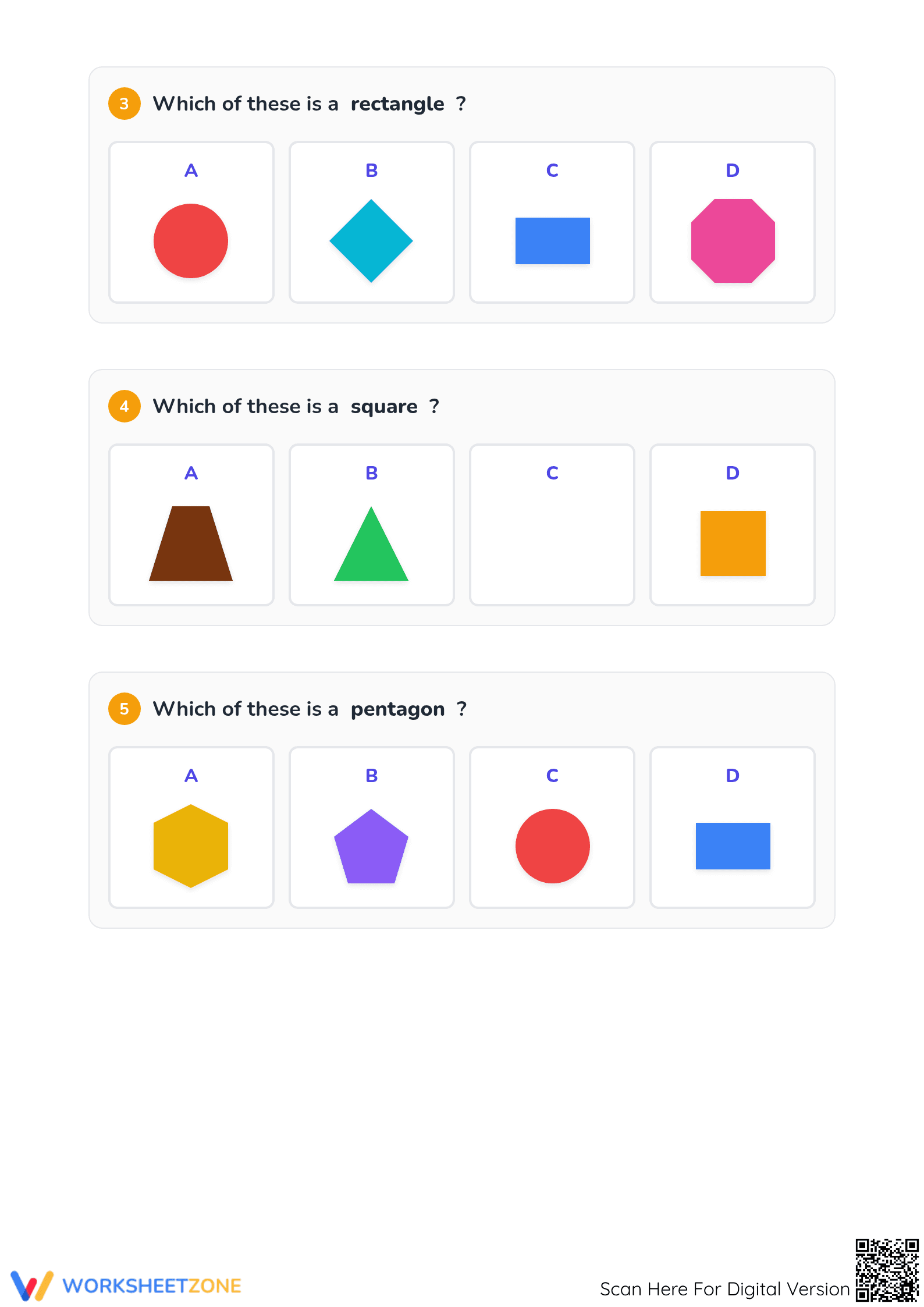 Essential 2D Shapes Identification Worksheet | Grade 1-3 - Page 2