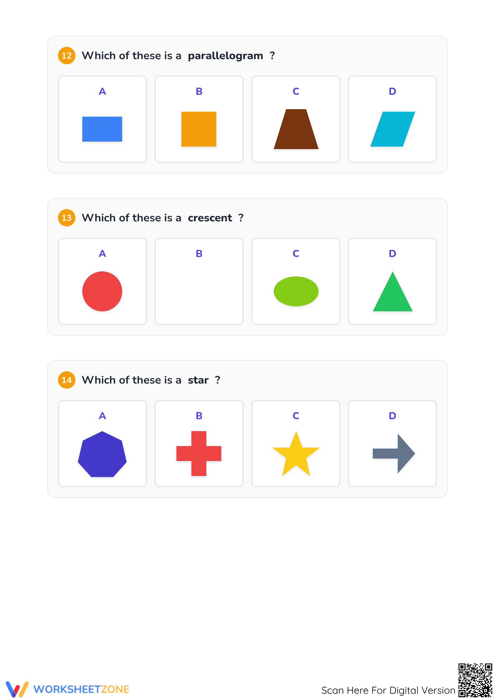 Essential 2D Shapes Identification Worksheet | Grade 1-3 - Page 5