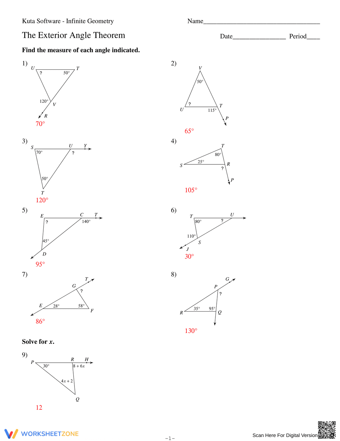 Understanding the Exterior Angle Theorem - Page 3