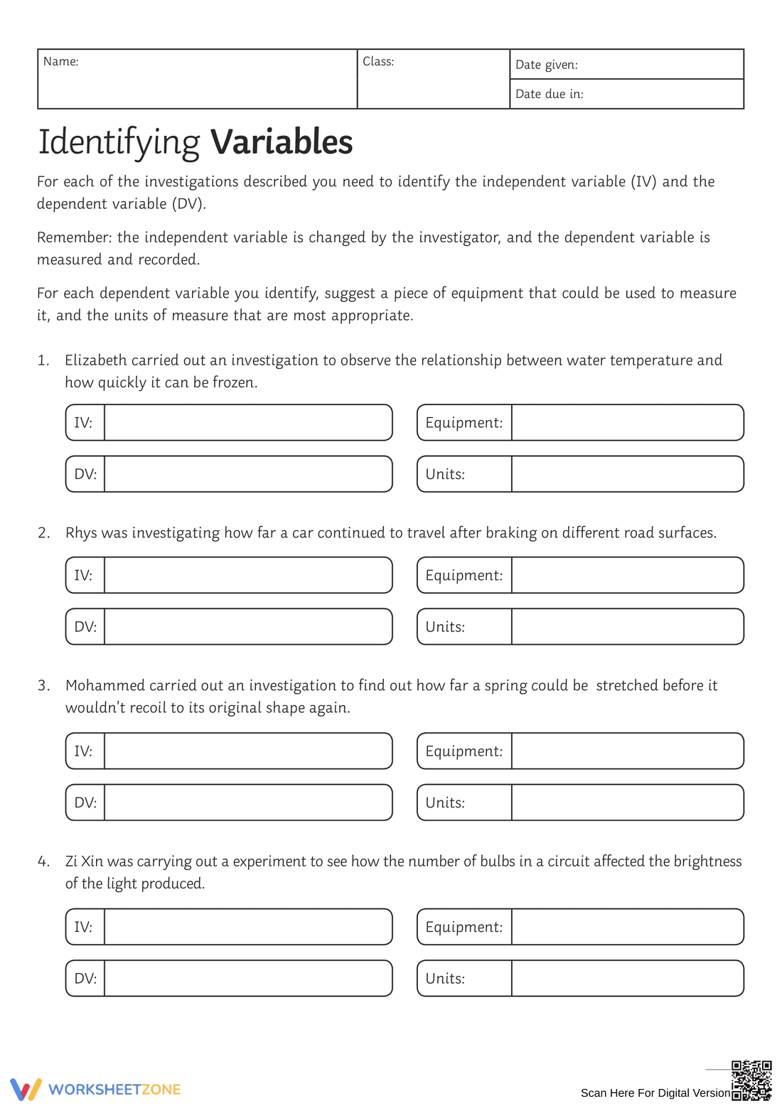 Identifying Independent and Dependent Variables - Page 2