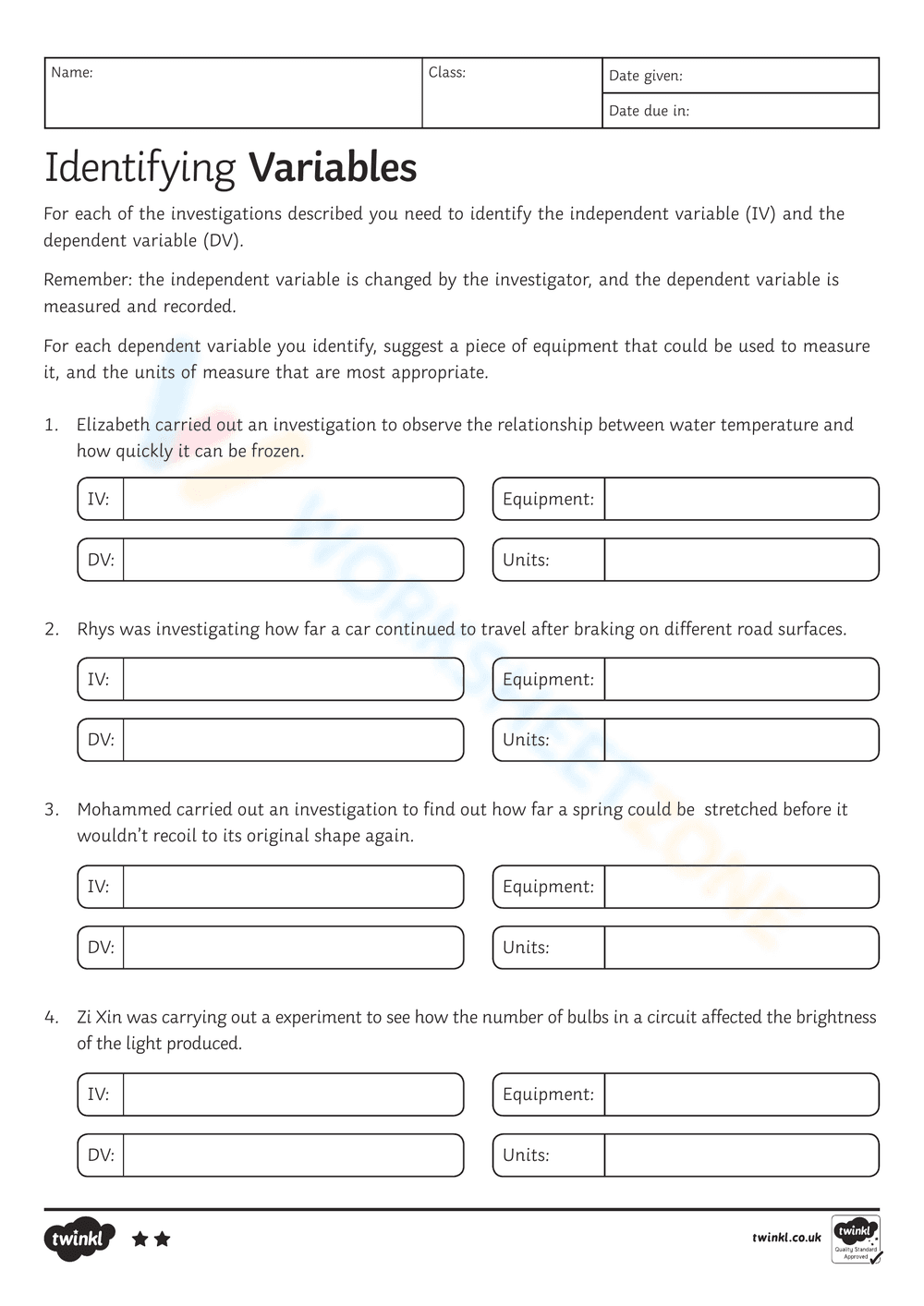 Identifying Independent and Dependent Variables - Page 2