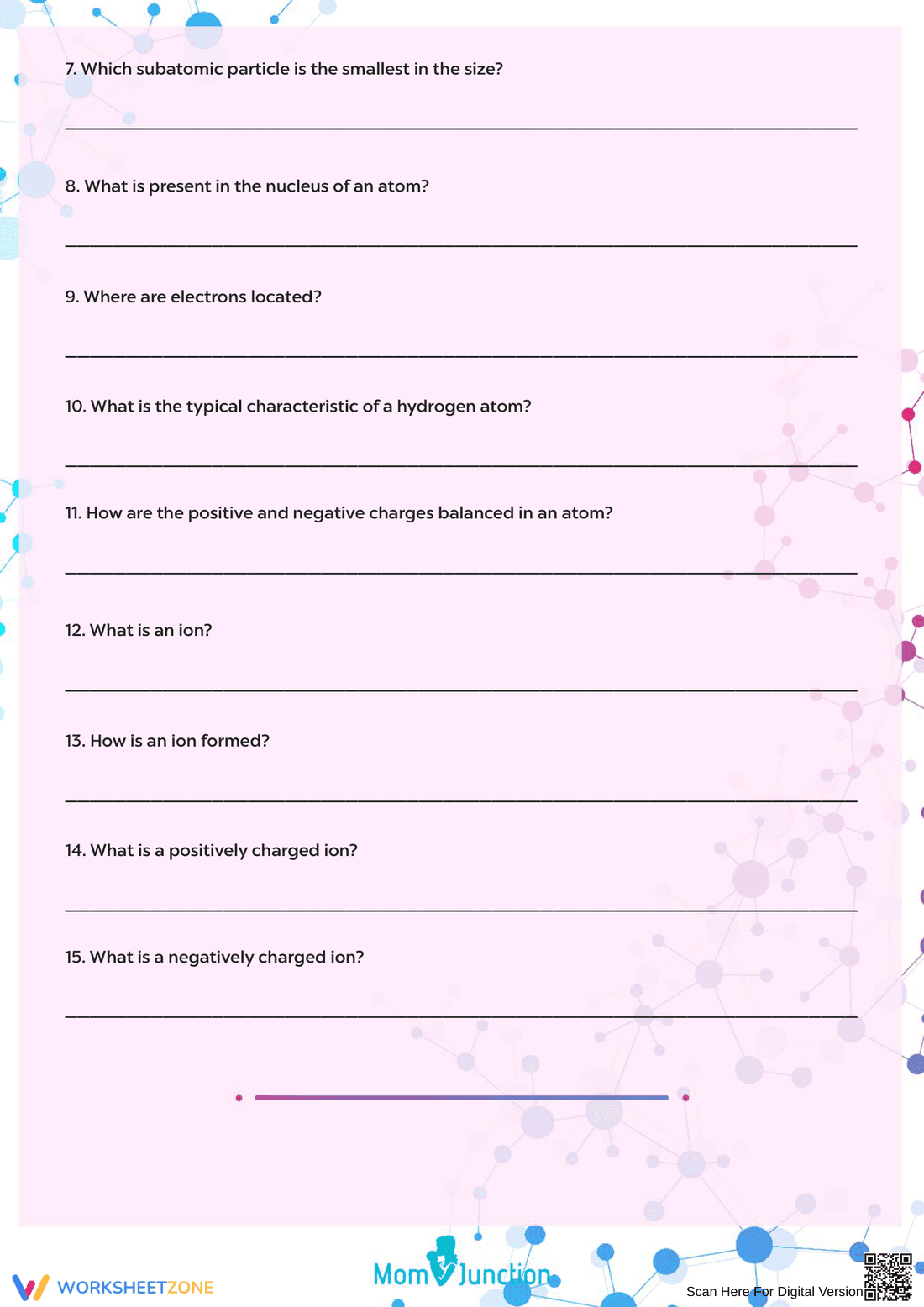 What is an Atom Worksheet: Learning About Atoms - Page 3