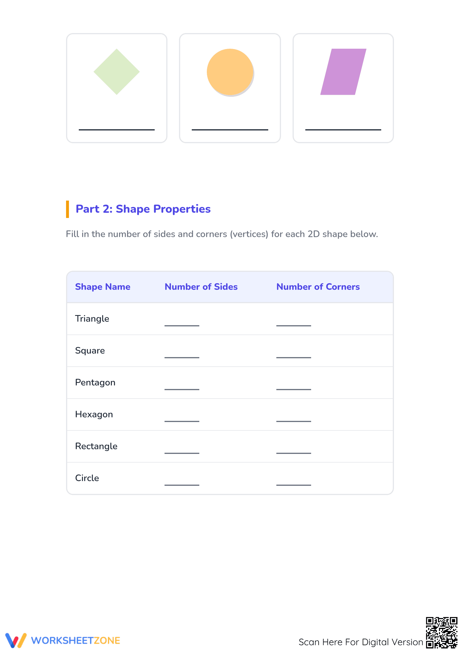 Printable 2D Shapes Worksheet | Grade 2 Geometry Ready - Page 2