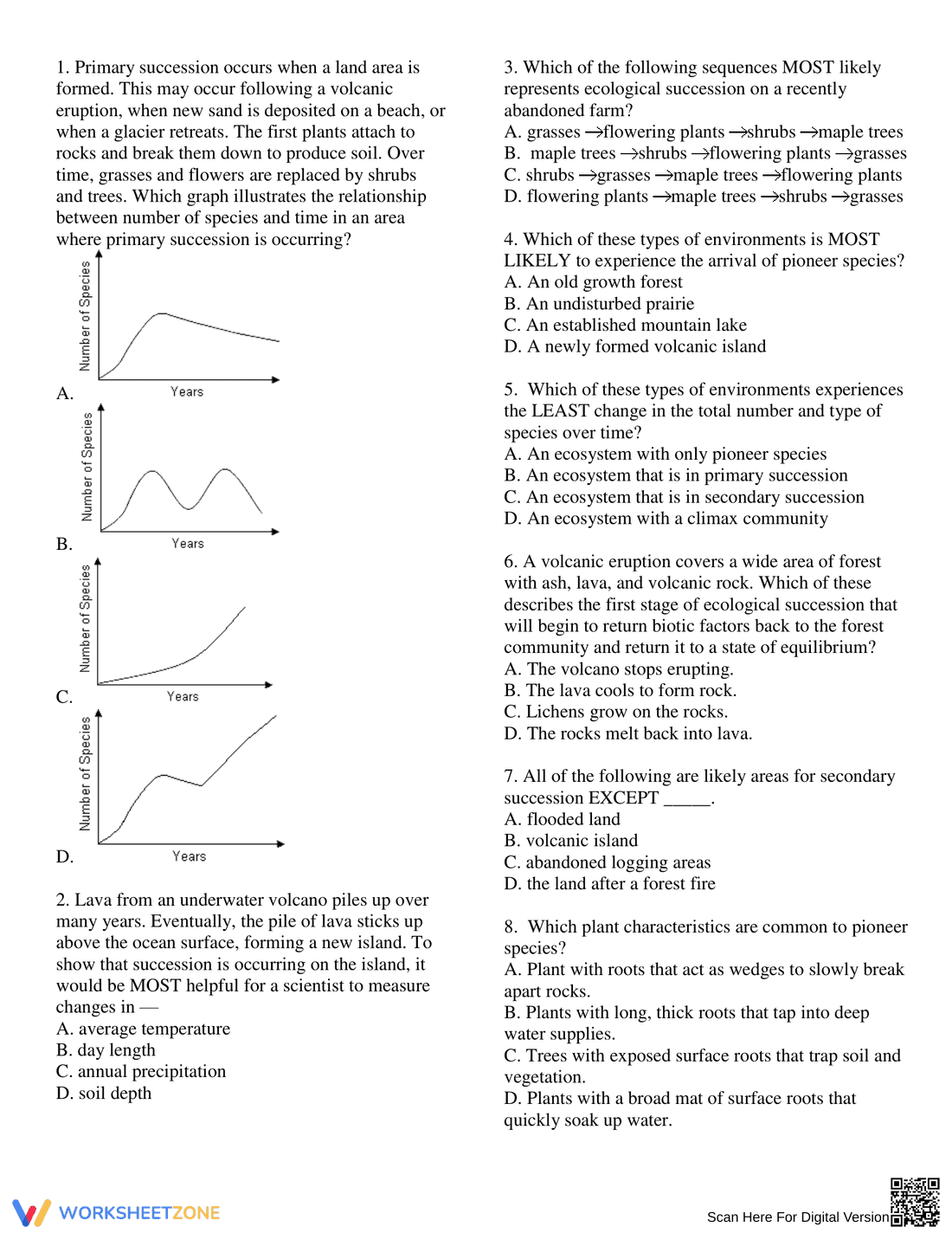 Ecological Succession Worksheet - Page 2