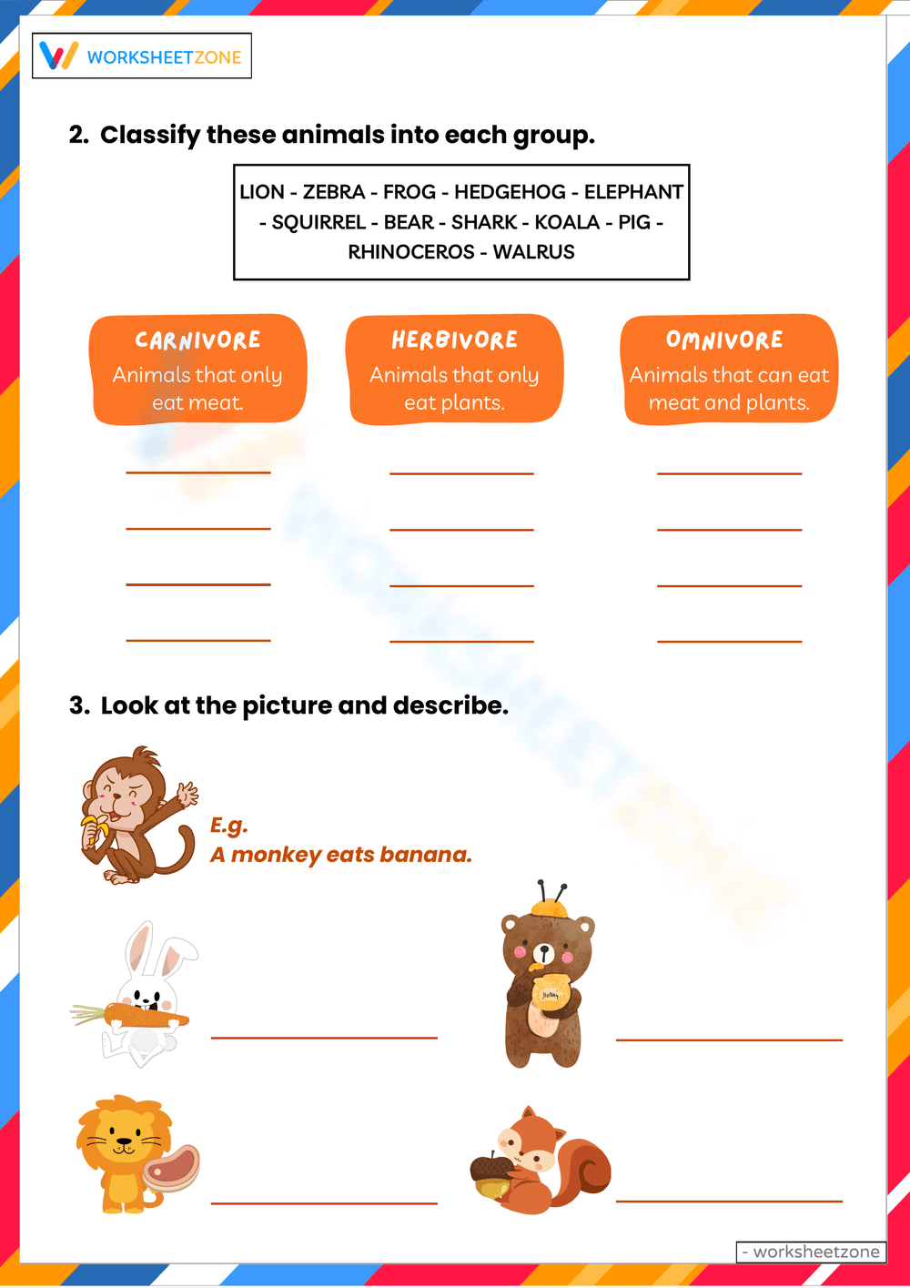 What Do Animals Eat Worksheet - Page 2