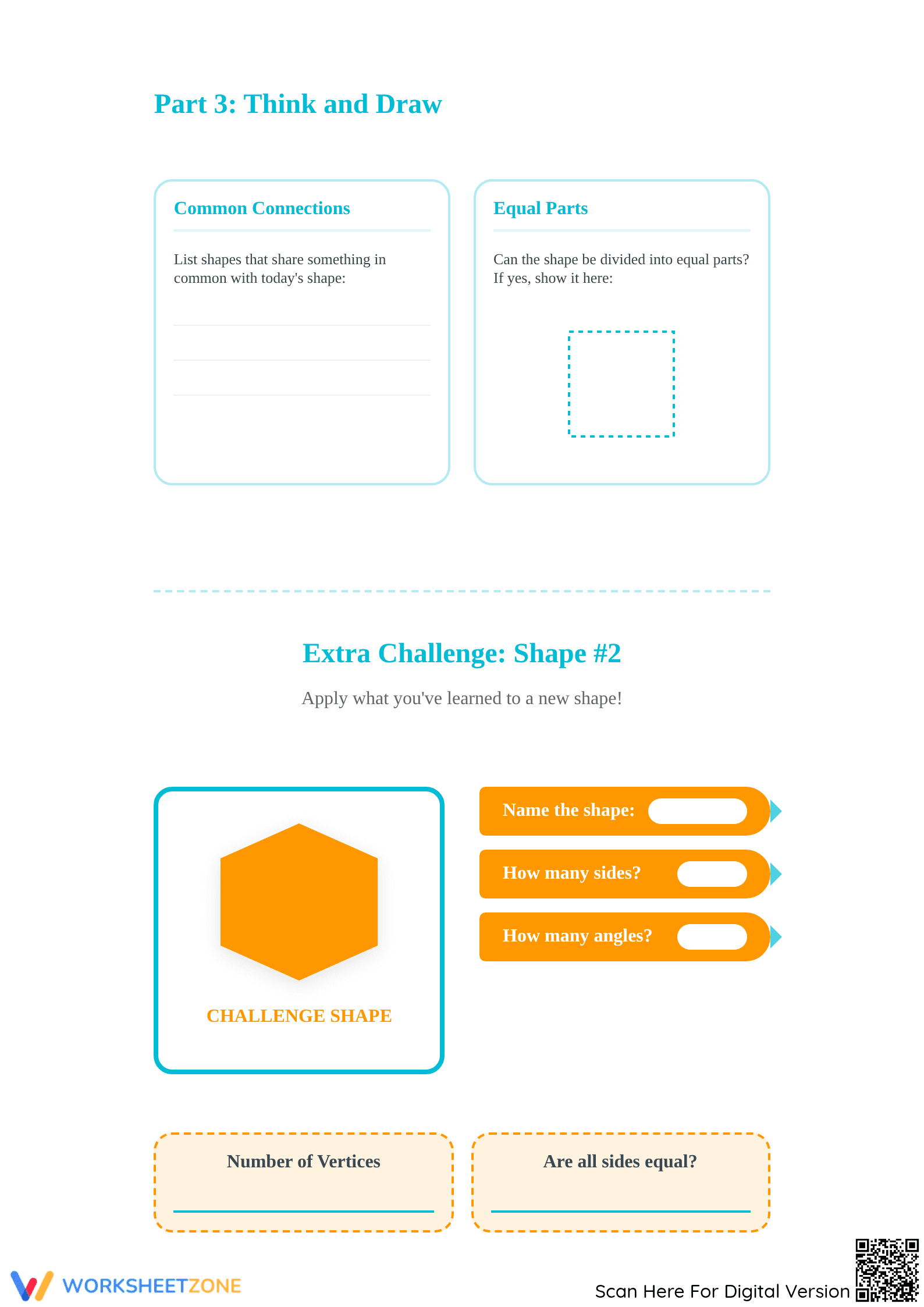 Grade 4 Geometry Shape of the Day — Printable Worksheet - Page 2