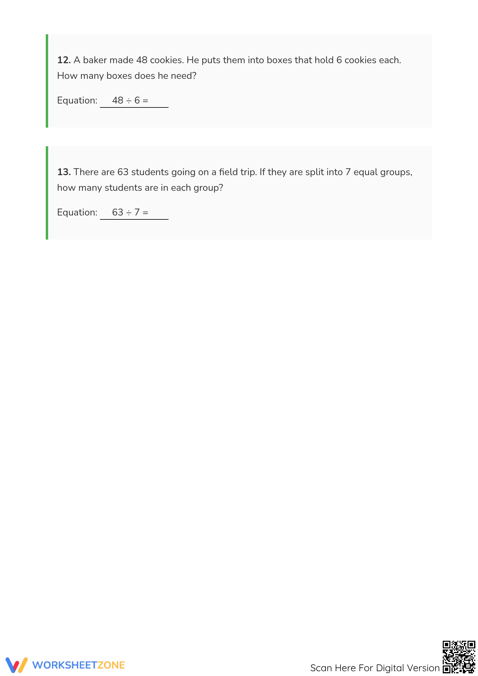 Printable Division Mastery Worksheet | Grade 3 Math - Page 3