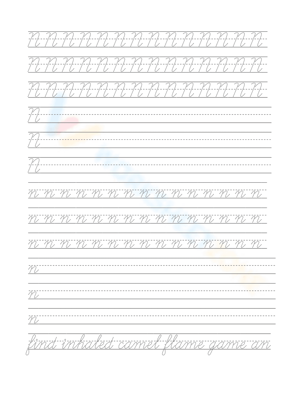 Grade 1-2 Cursive Handwriting — Printable No-Prep Guide - Page 14