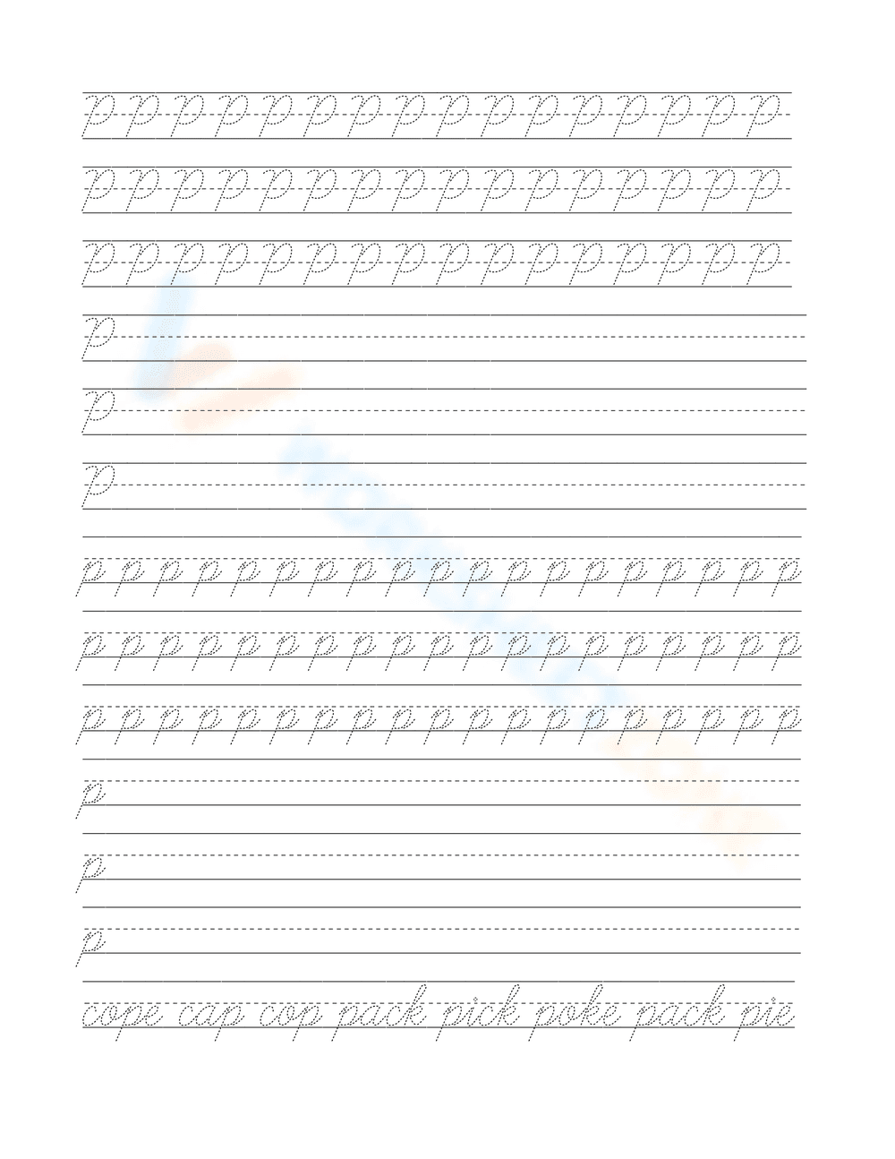 Grade 1-2 Cursive Handwriting — Printable No-Prep Guide - Page 16