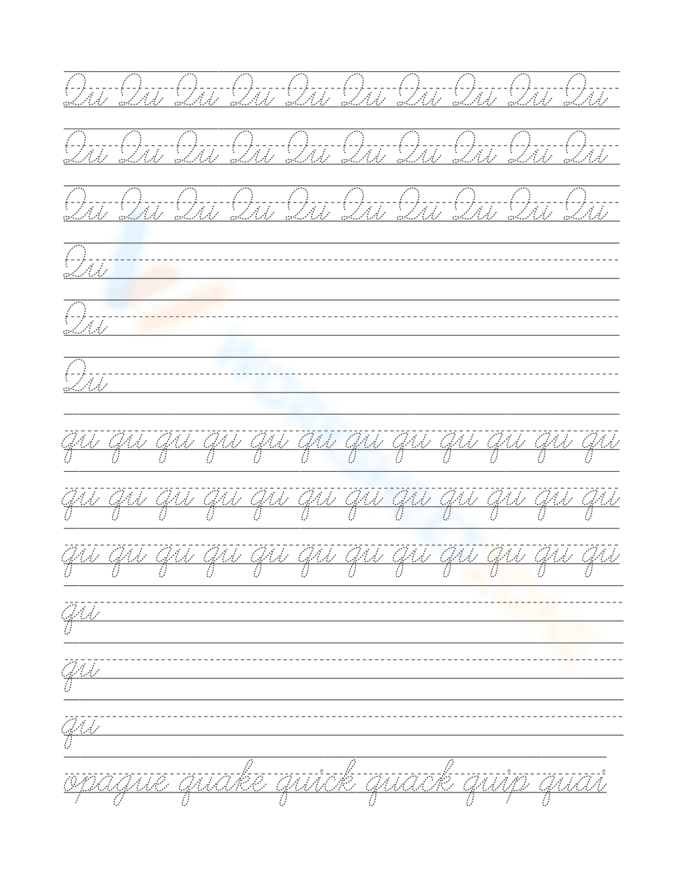 Grade 1-2 Cursive Handwriting — Printable No-Prep Guide - Page 17