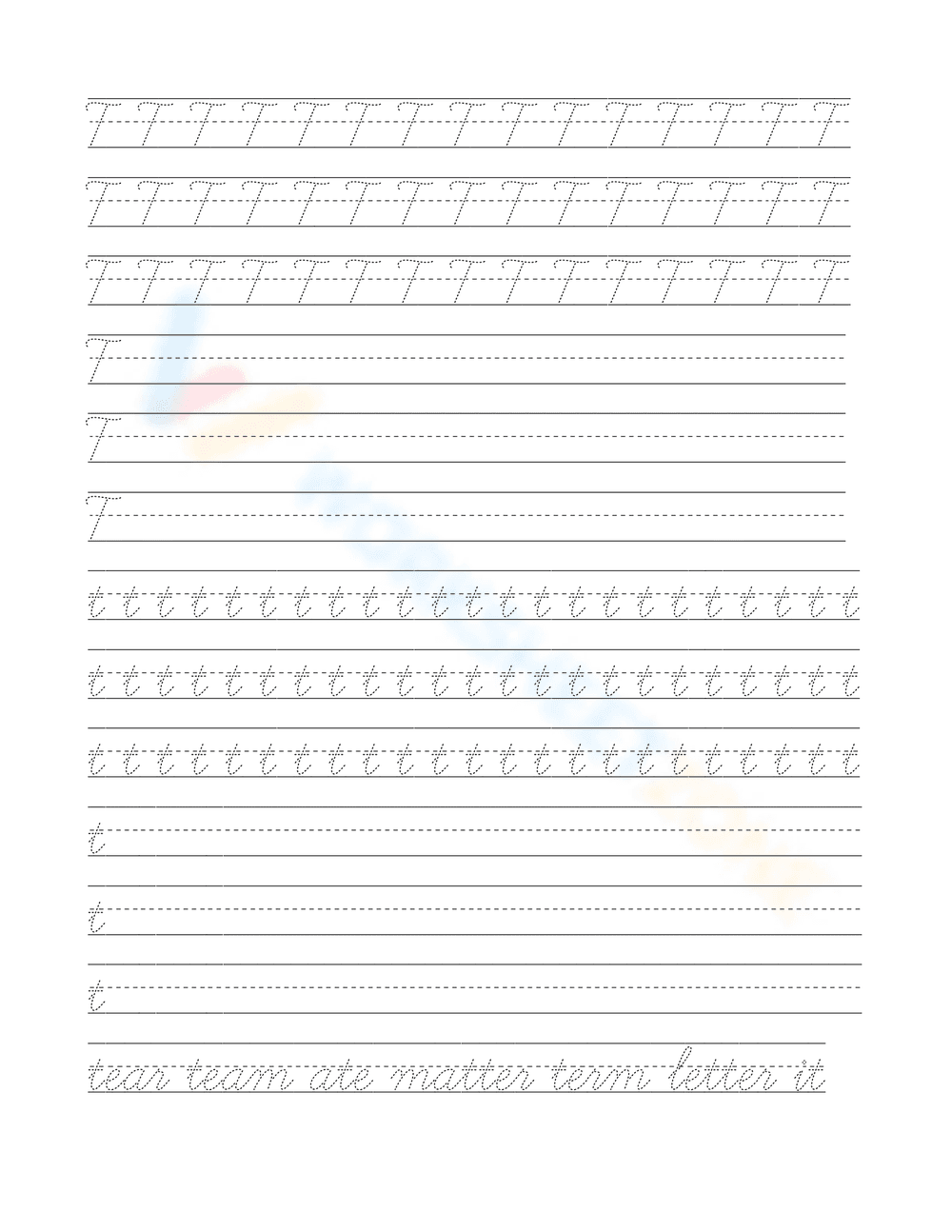 Grade 1-2 Cursive Handwriting — Printable No-Prep Guide - Page 20