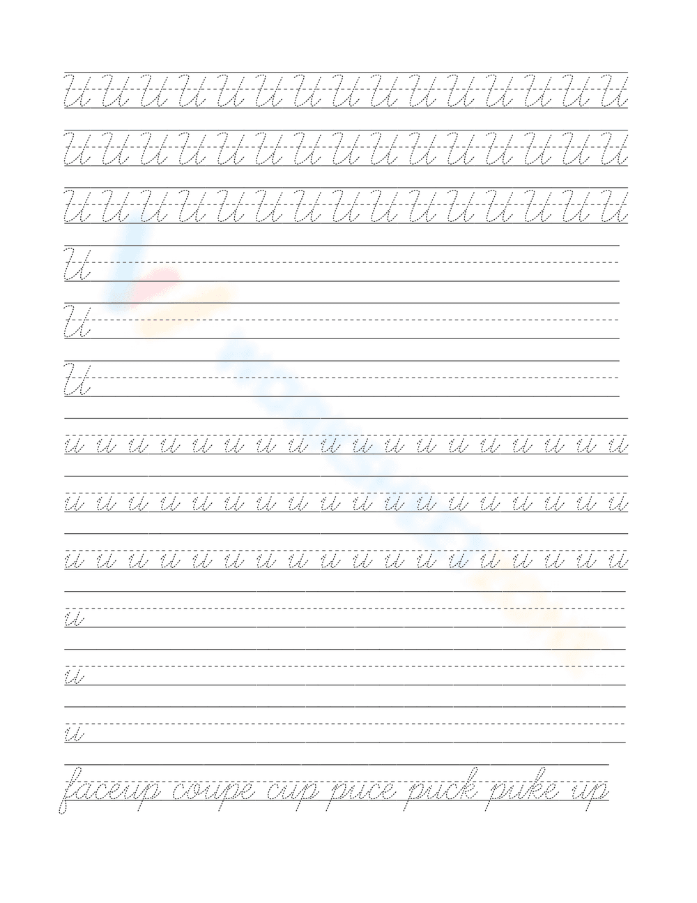 Grade 1-2 Cursive Handwriting — Printable No-Prep Guide - Page 21