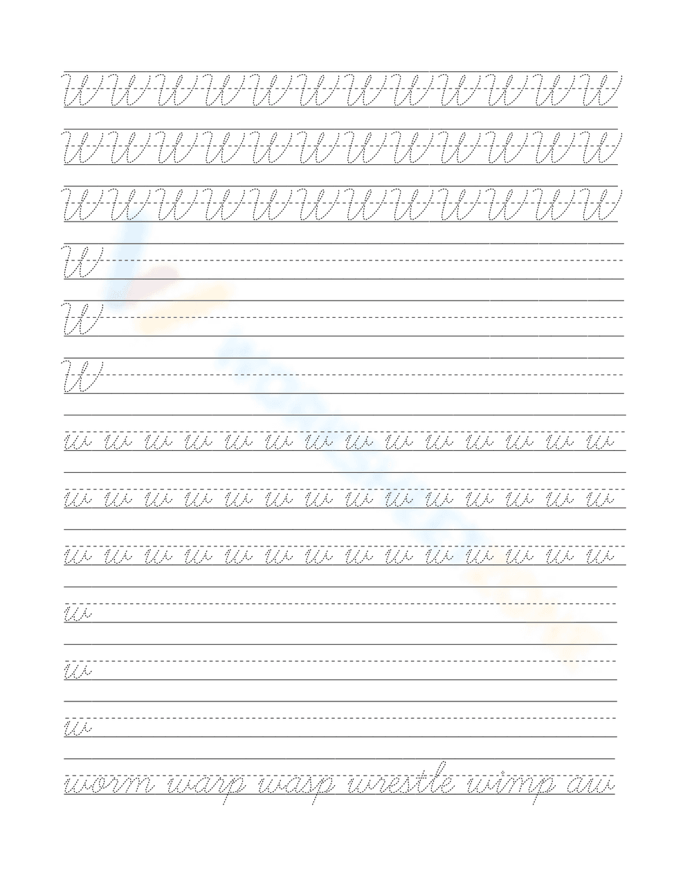 Grade 1-2 Cursive Handwriting — Printable No-Prep Guide - Page 23
