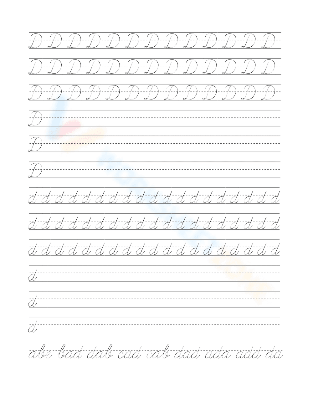 Grade 1-2 Cursive Handwriting — Printable No-Prep Guide - Page 4