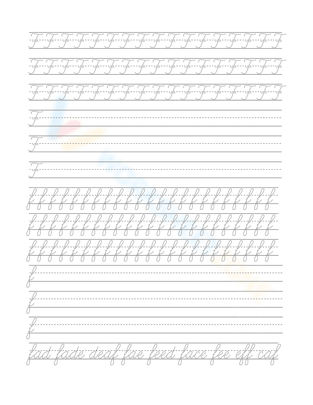 Grade 1-2 Cursive Handwriting — Printable No-Prep Guide - Page 6