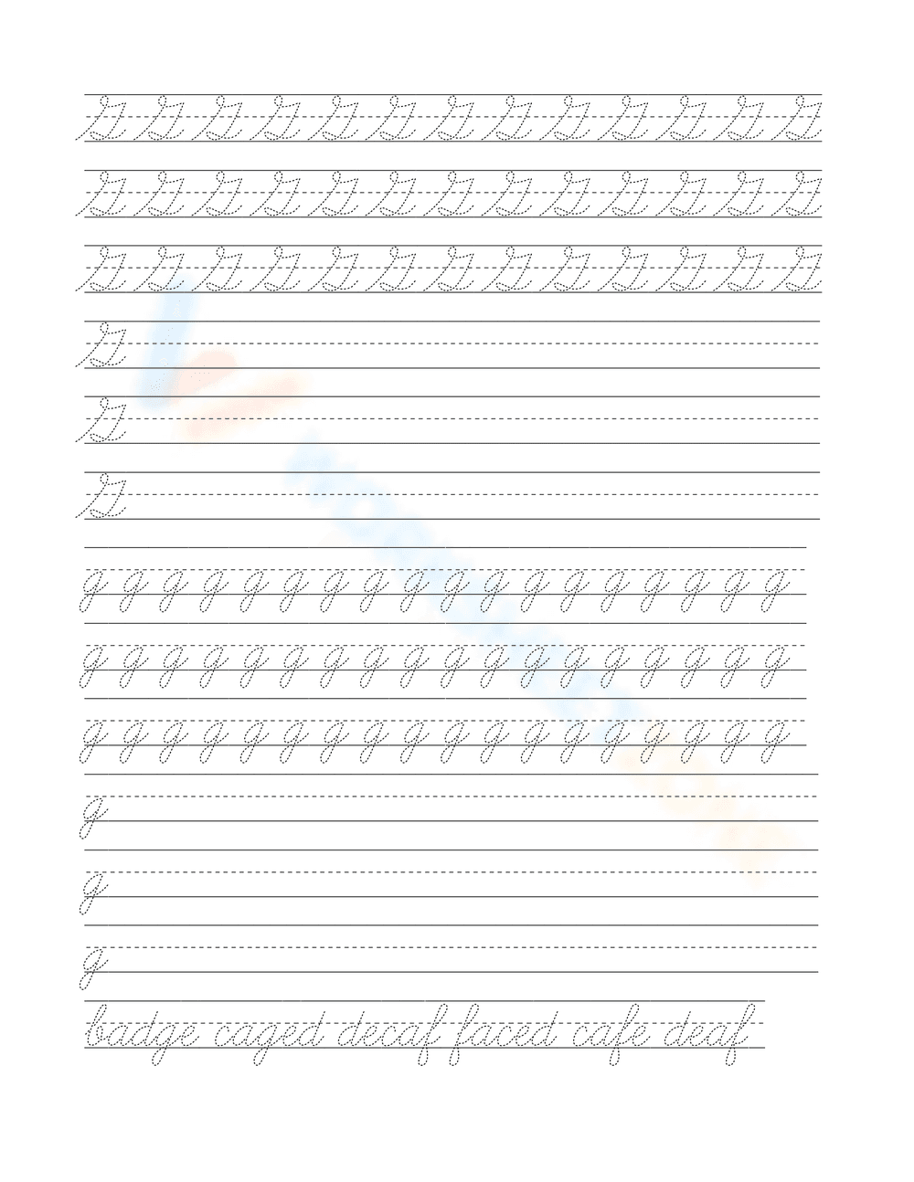 Grade 1-2 Cursive Handwriting — Printable No-Prep Guide - Page 7