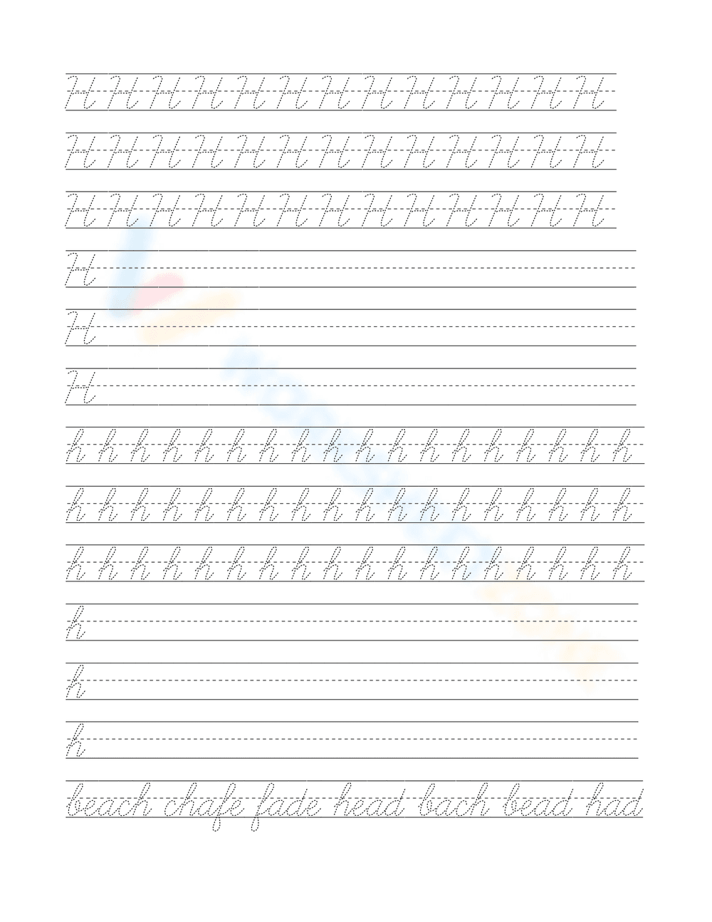Grade 1-2 Cursive Handwriting — Printable No-Prep Guide - Page 8