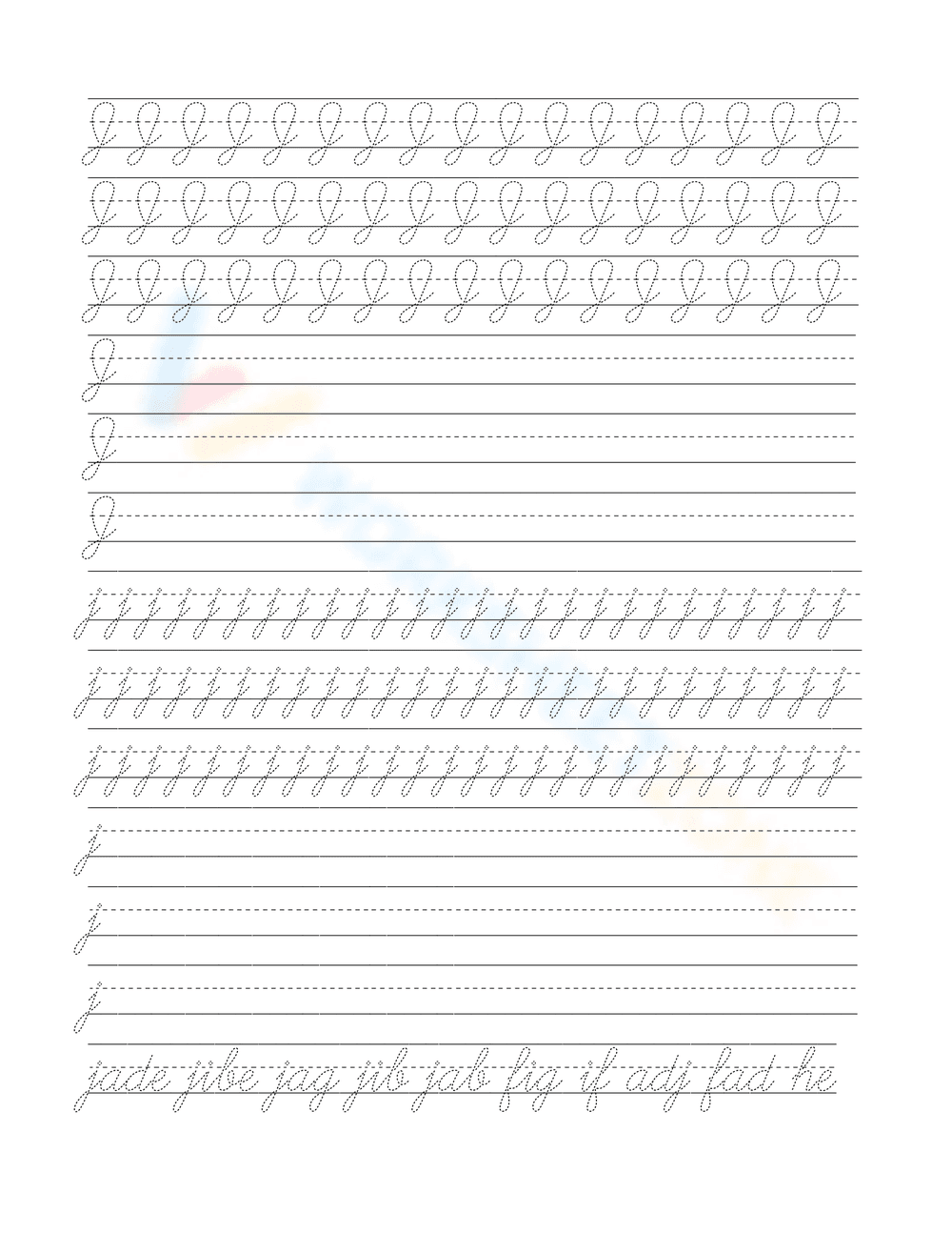 Grade 1-2 Cursive Handwriting — Printable No-Prep Guide - Page 10