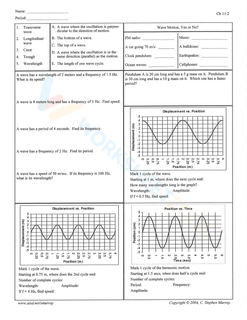 Learn About Waves: A Physics Worksheet for Beginners - Page 2