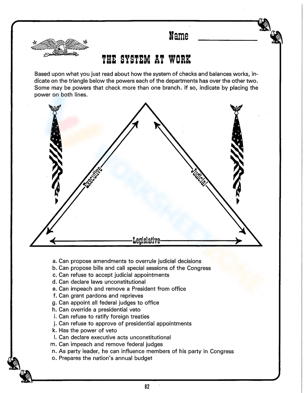 The System of Checks and Balances: Civics Study - Page 3