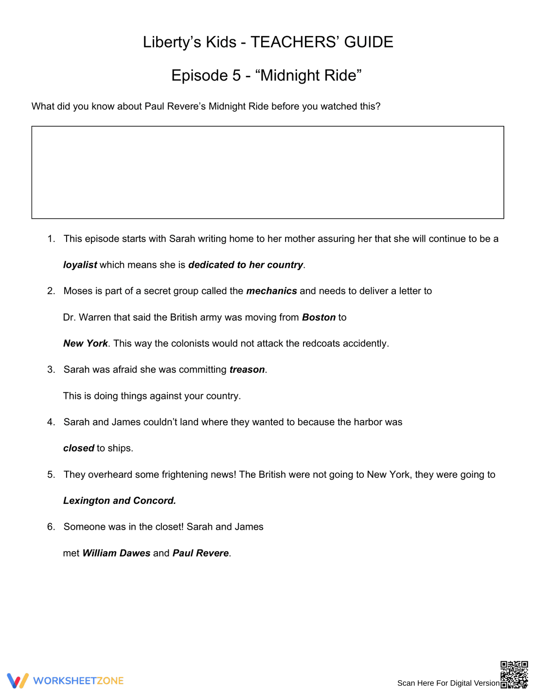 Paul Revere's Midnight Ride: Liberty Kids Analysis - Page 3