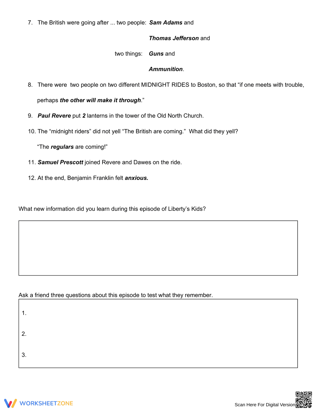 Paul Revere's Midnight Ride: Liberty Kids Analysis - Page 4