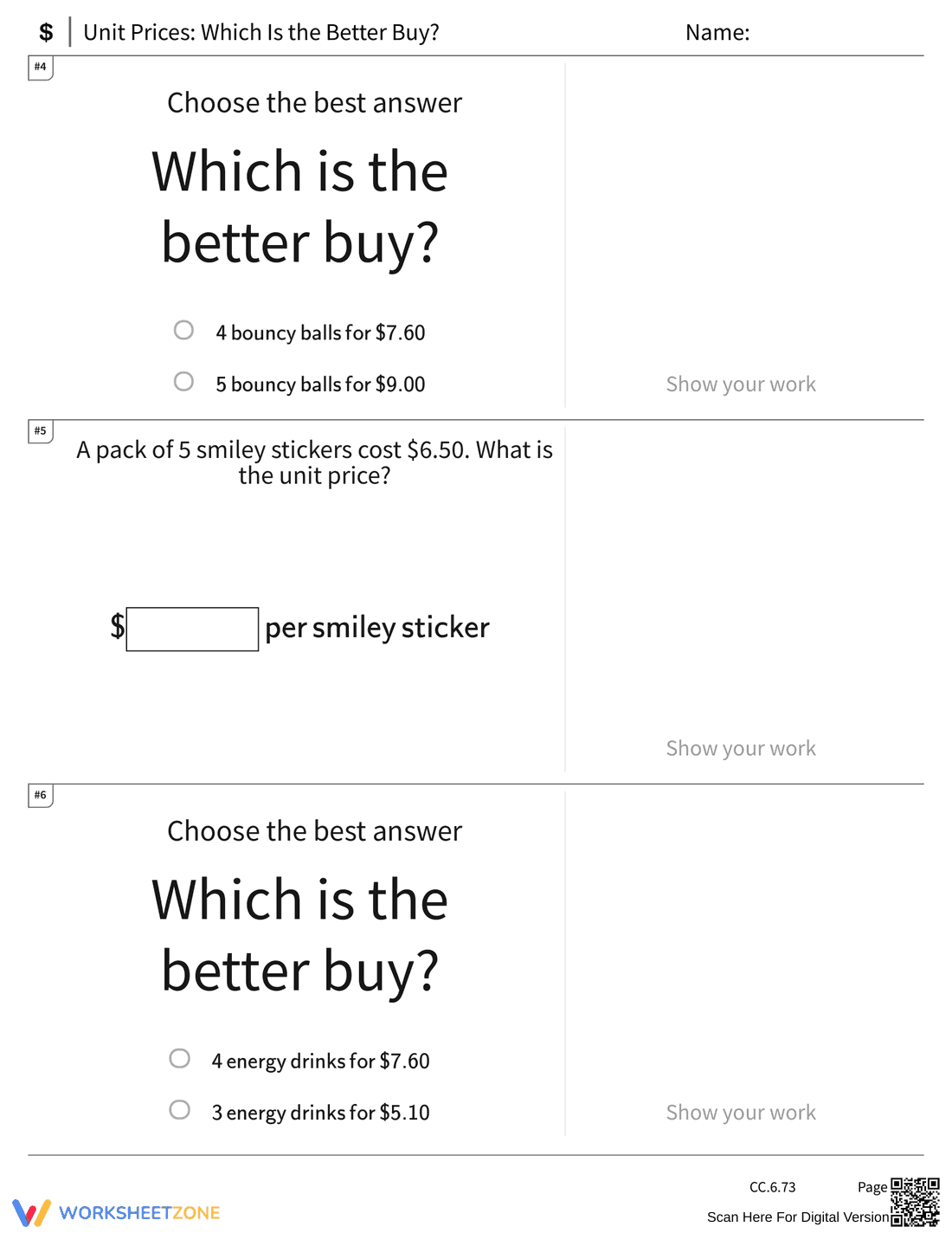Which is the Better Buy? Worksheet - Page 2