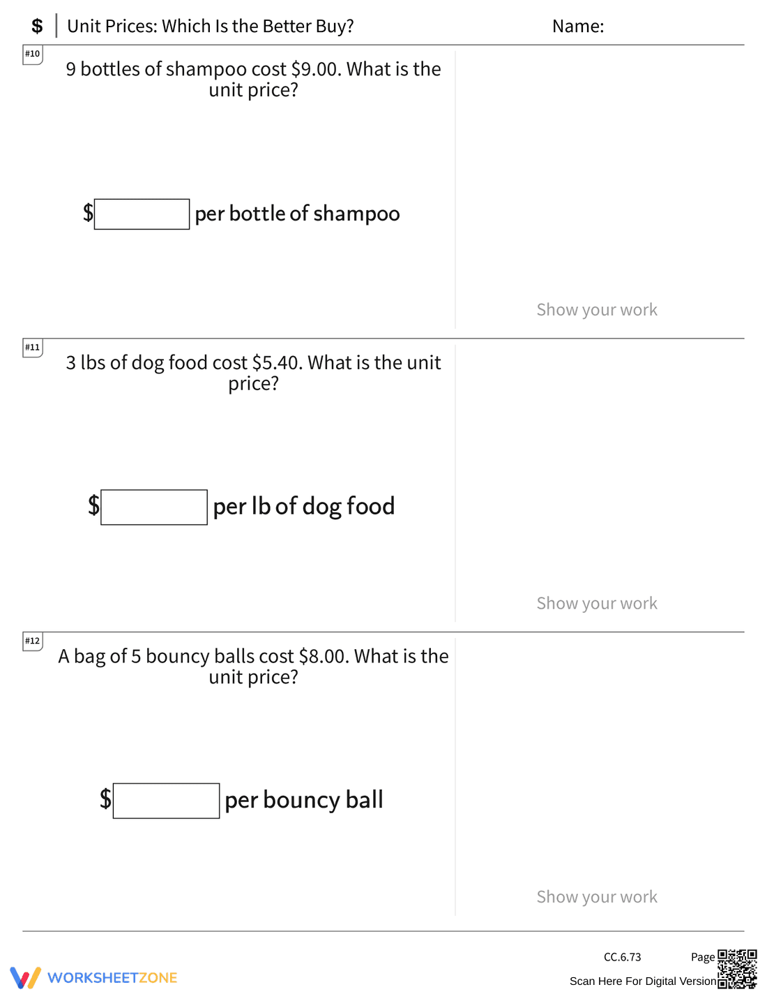 Which is the Better Buy? Worksheet - Page 4