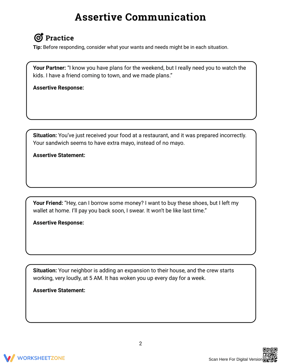 Understanding Assertive Communication Skills - Page 2