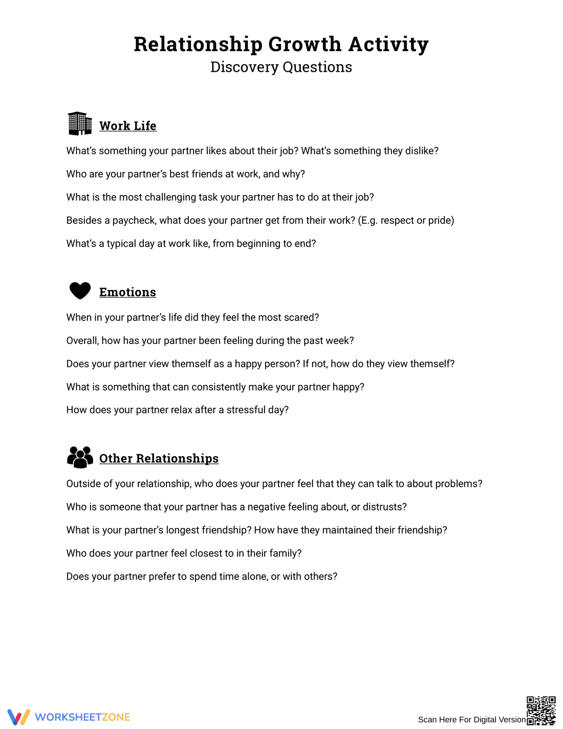 Relationship Growth Activity Worksheet - Page 2