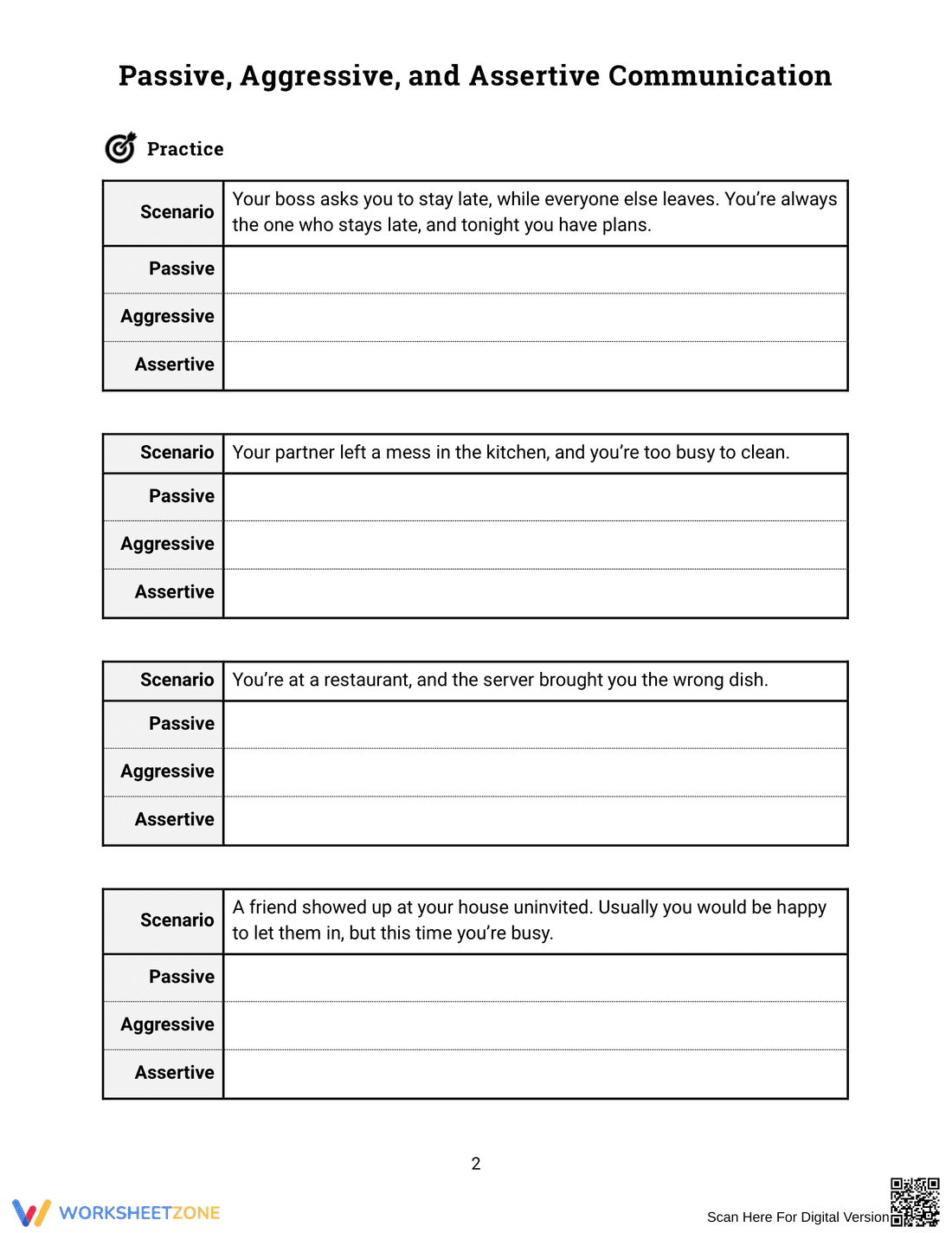 Passive, Aggressive & Assertive Communication - Page 2